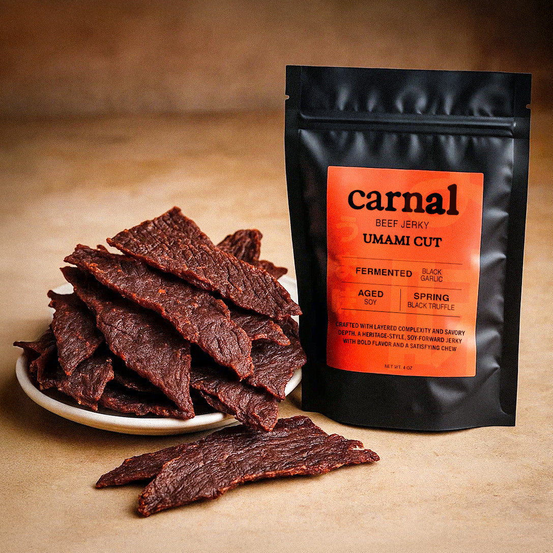 Umami-Cut Beef Jerky – 4 oz Bag (Case of 24 Bags)