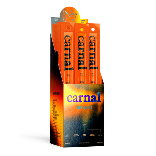 Black Truffle & Black Garlic Beef Sticks – Display Box (24 Sticks per Box) - Case of 24 Boxes