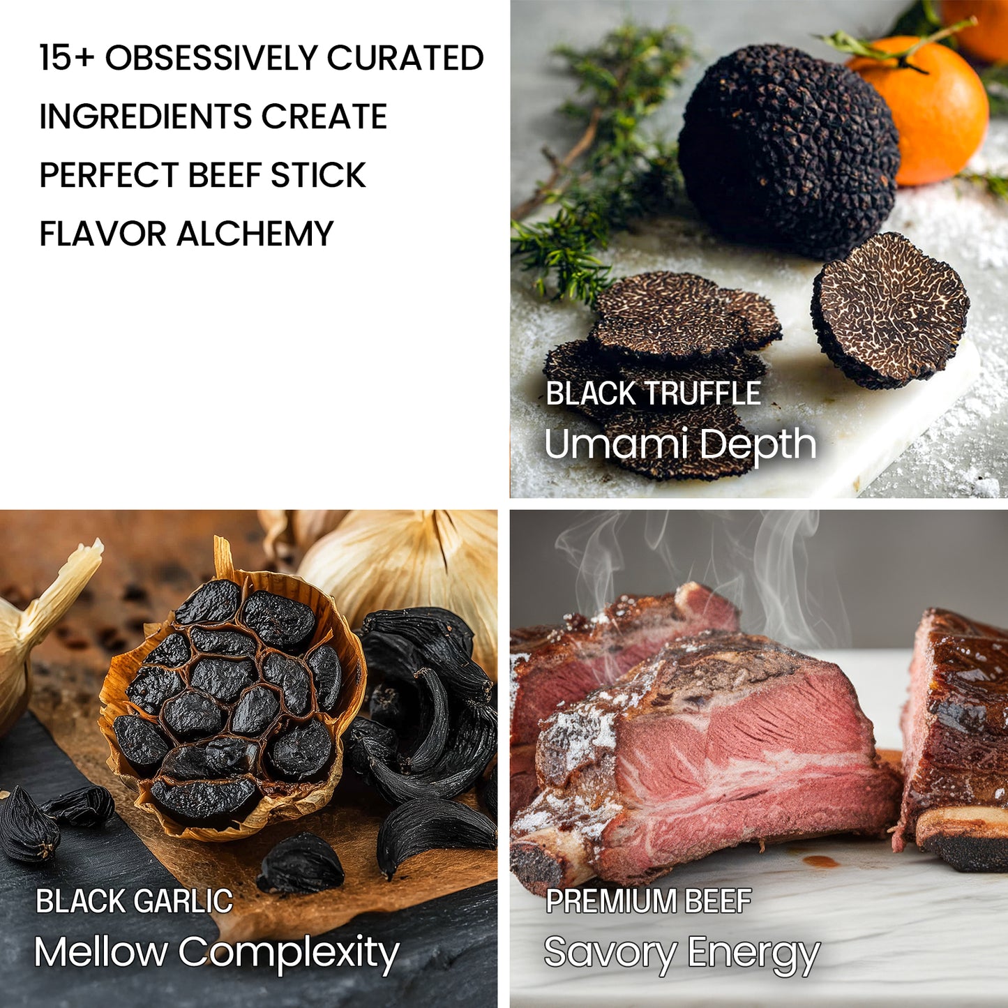 Black Truffle & Black Garlic Beef Sticks