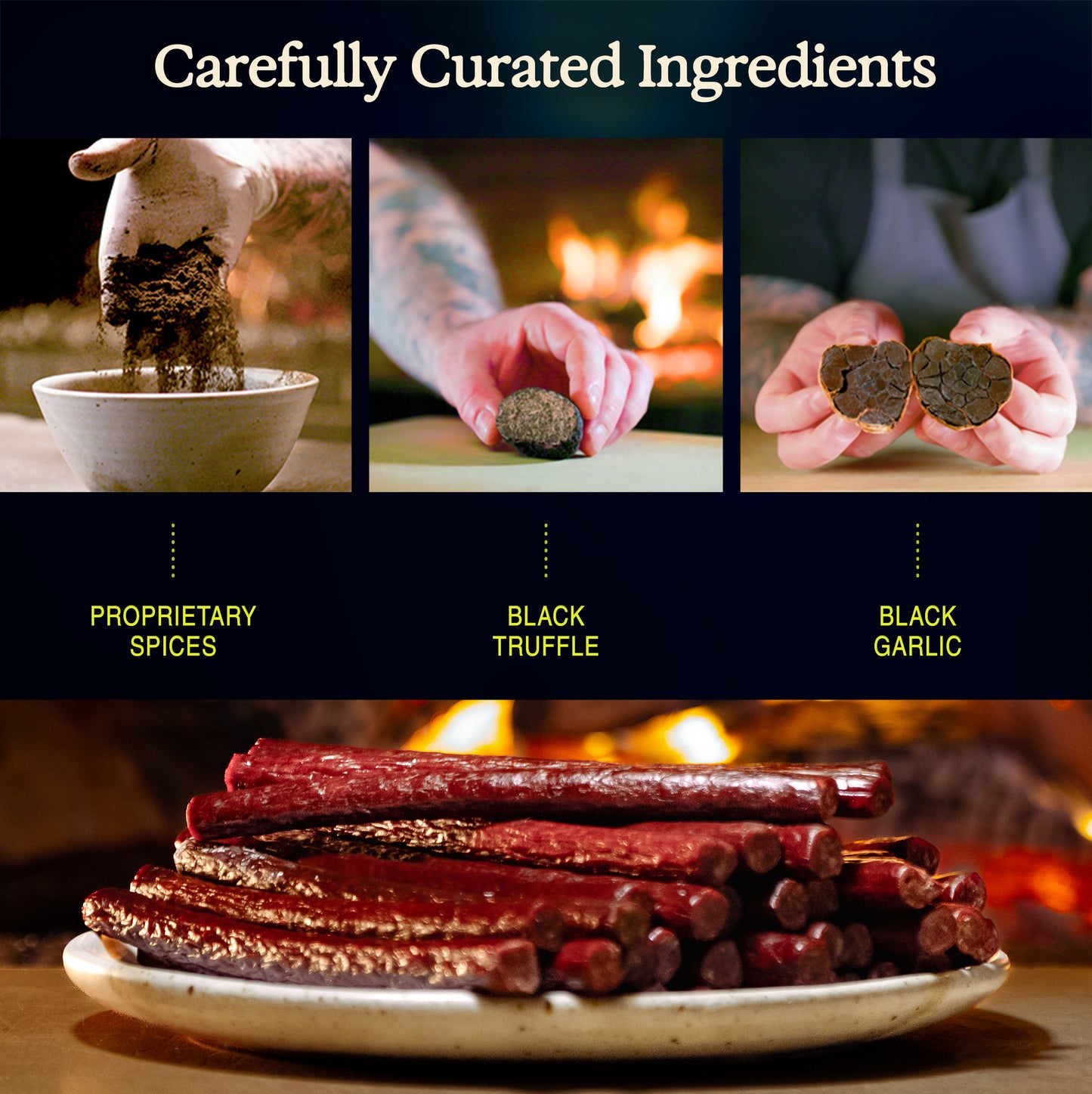 Black Truffle & Black Garlic Beef Sticks